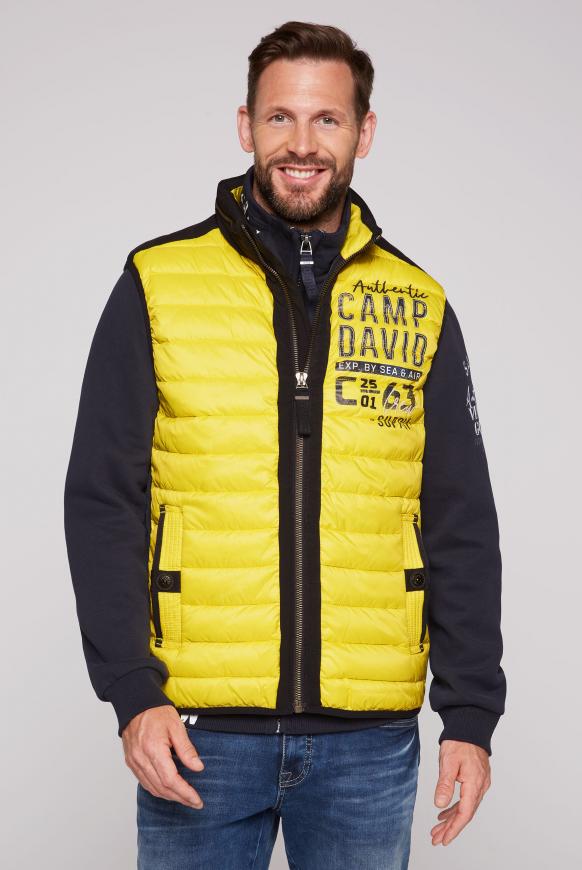 Steppweste mit Softshell-Details yellow sun