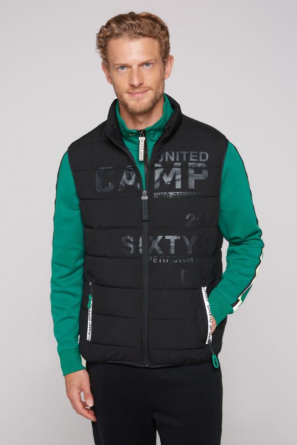 Steppweste mit tonigen Logo Prints
