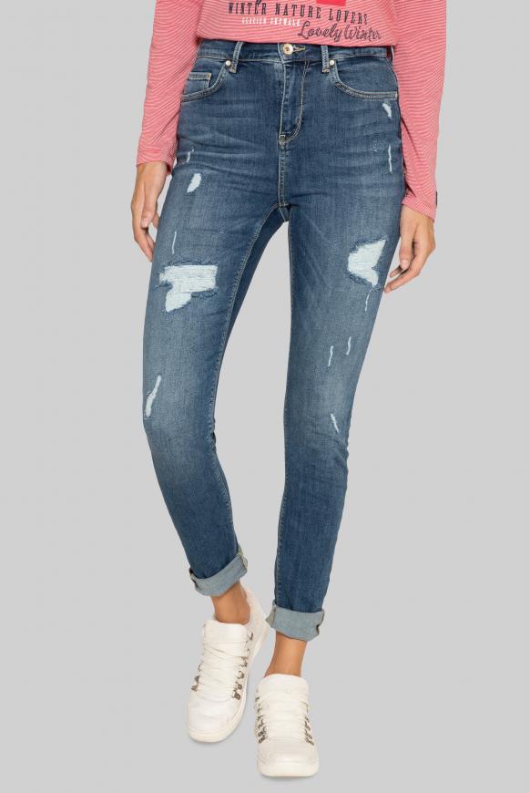 Stone Used Dusty Denim HE:LN, Slim Fit