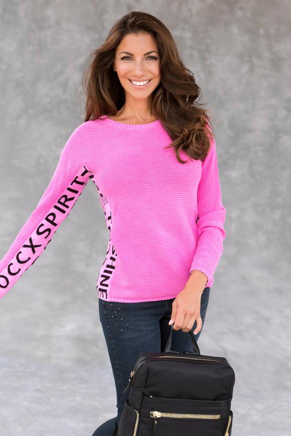 Stone Washed Pullover mit Logo Artwork
