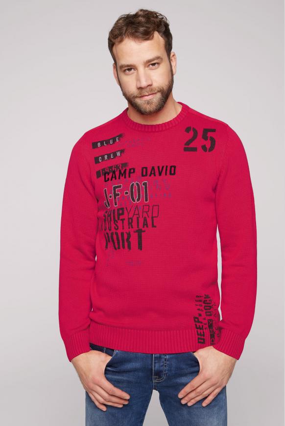 Stone Washed Pullover mit vielen Artworks