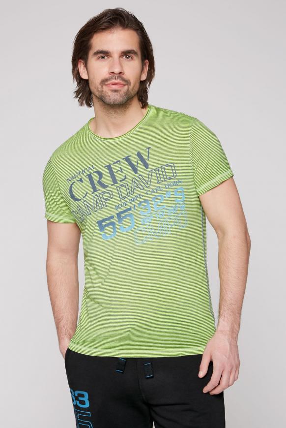 Streifenshirt mit Gradient Print