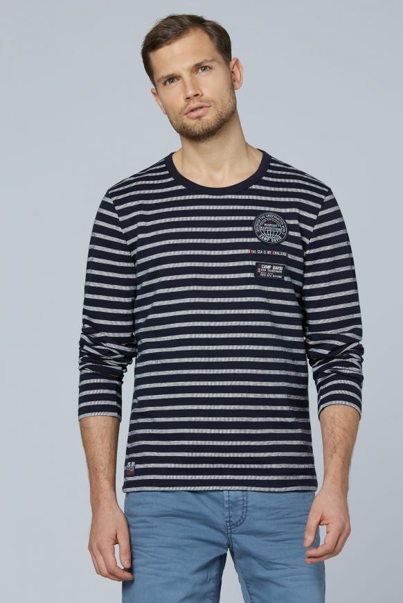 Streifenshirt mit Patches