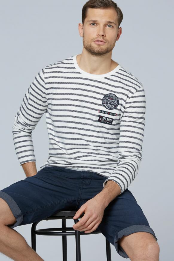 Streifenshirt mit Patches