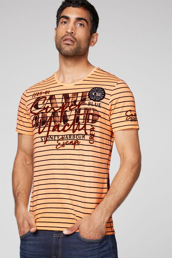 Streifenshirt mit Print Artworks