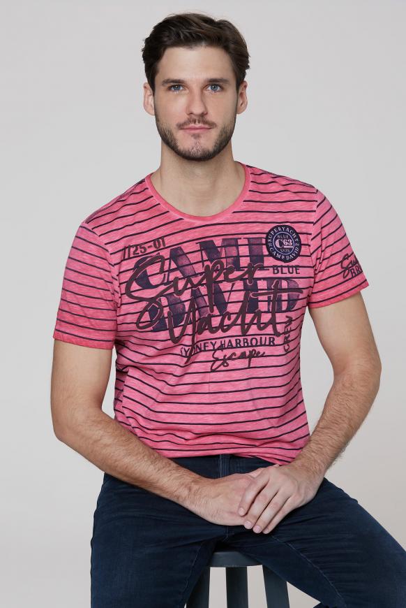 Streifenshirt mit Print Artworks