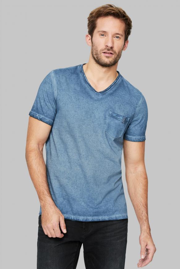 Streifenshirt Oil Dyed mit Back Print