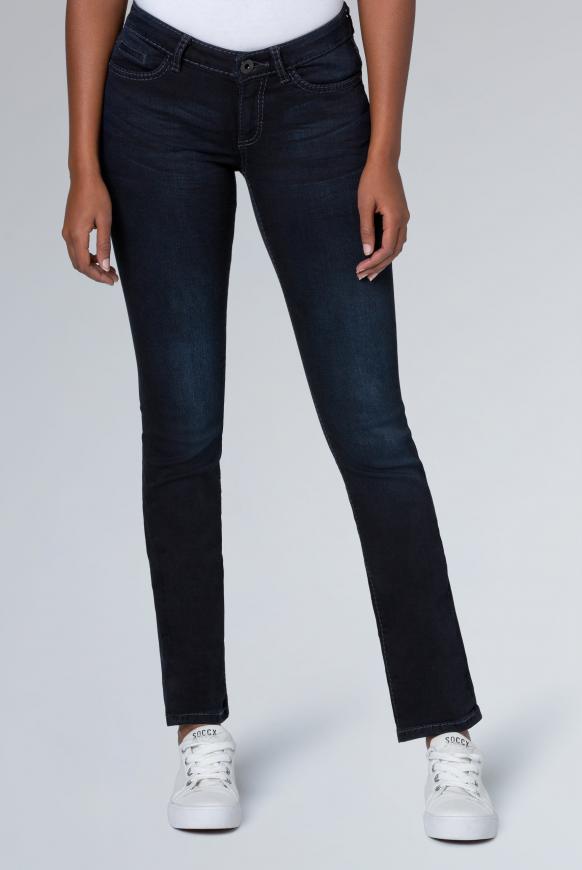 droogte Weggelaten Deuk CAMP DAVID & SOCCX | Stretch-Jeans RO:MY mit geraden Beinverlauf blue black  used