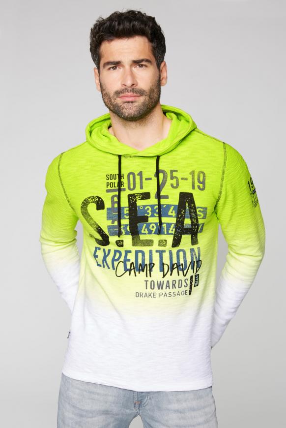 Strick-Hoodie mit Dip-Dye-Effekt