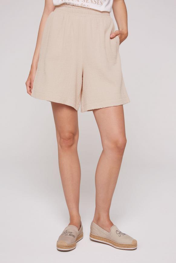 Strukturierte Shorts aus Musselin
