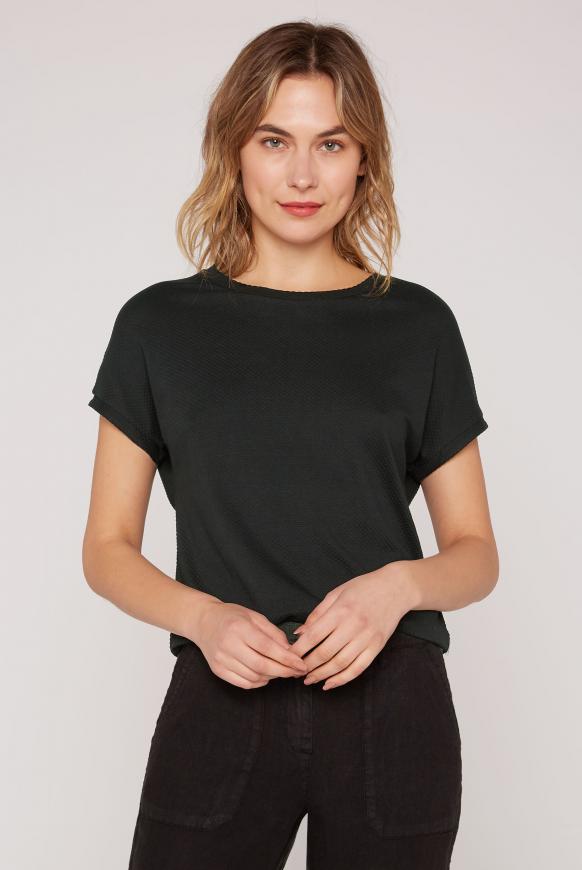 Strukturiertes Boxy-Shirt black