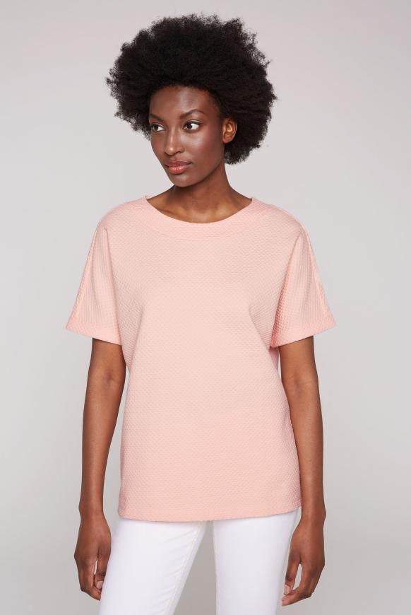 Strukturiertes Boxy-Shirt Kurzarm