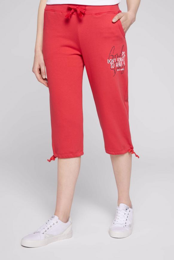 Sweat-Skater-Bermuda mit Label Print