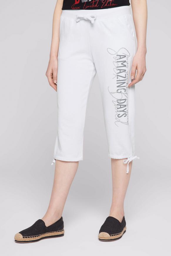 Sweat-Skater-Bermuda mit Label Print