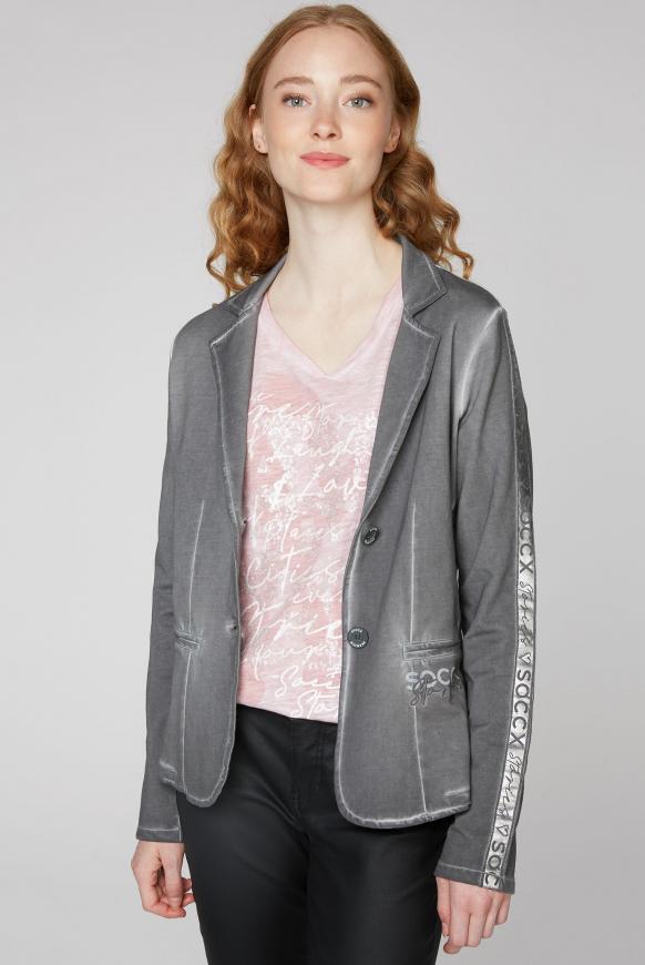 Sweatblazer mit Back Artwork und Logo-Prints