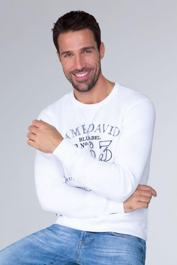 Sweater mit Logo Print und Stickereien