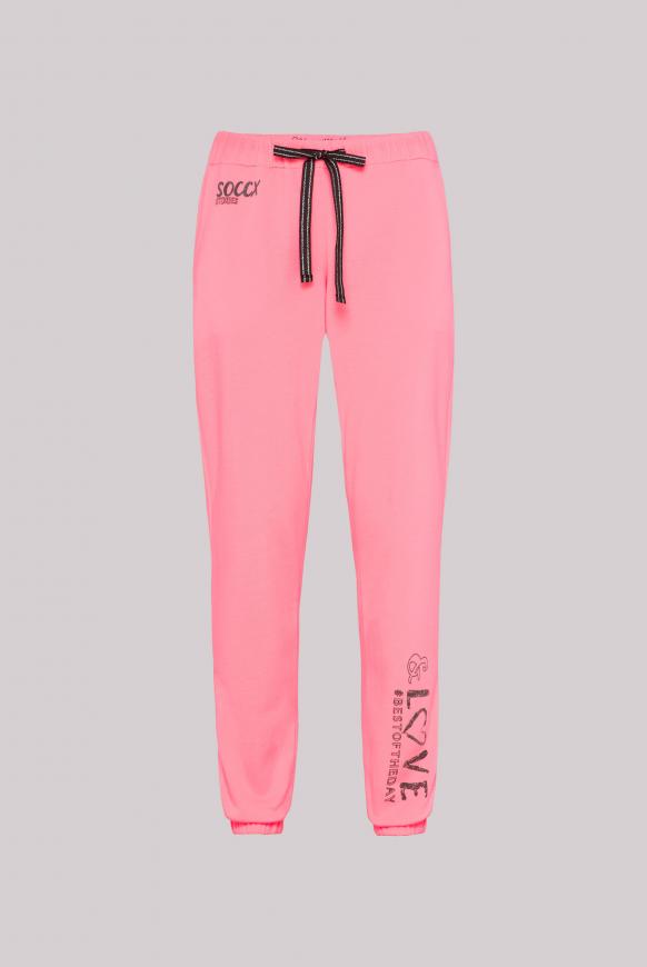 Sweathose mit Glitter Print