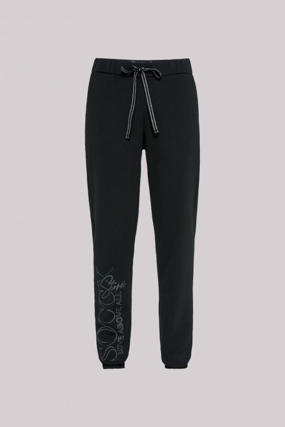 Sweathose mit Glitter Print