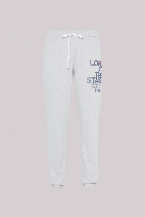 Sweathose mit Glitter Print
