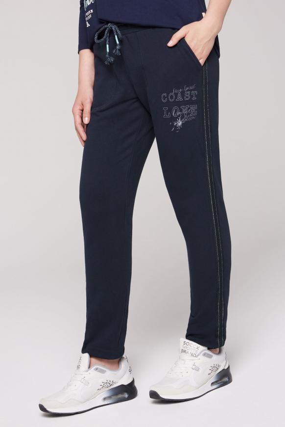 Sweathose mit Label Prints und Seitentape