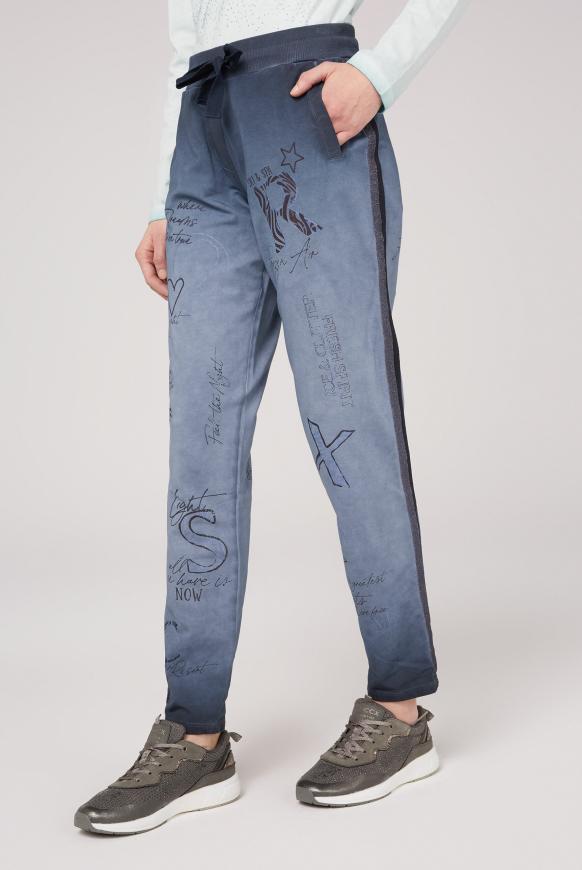 Sweathose mit Label Prints und Seitentapes