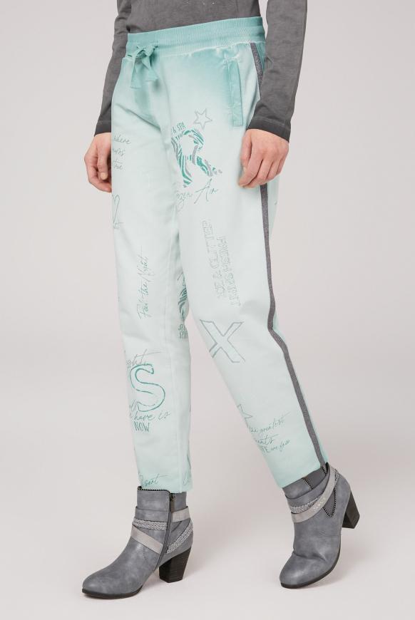 Sweathose mit Label Prints und Seitentapes