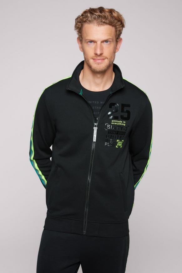 Sweatjacke mit 3D-Gel-Artworks black