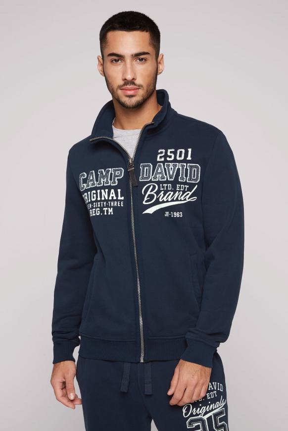 Sweatjacke mit Artwork im Retro-Style blue navy