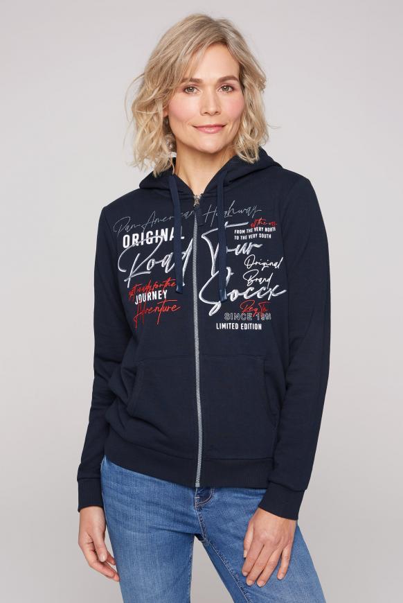 Sweatjacke mit Kapuze und Artwork
