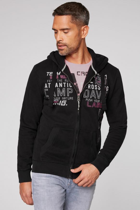 Sweatjacke mit Kapuze und Logo-Artwork