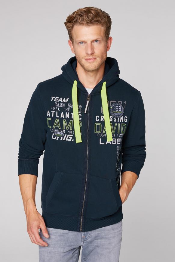 Sweatjacke mit Kapuze und Logo-Artwork