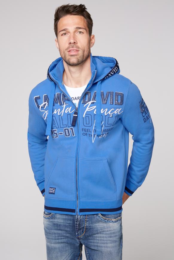 Sweatjacke mit Kapuze und Logo-Artworks