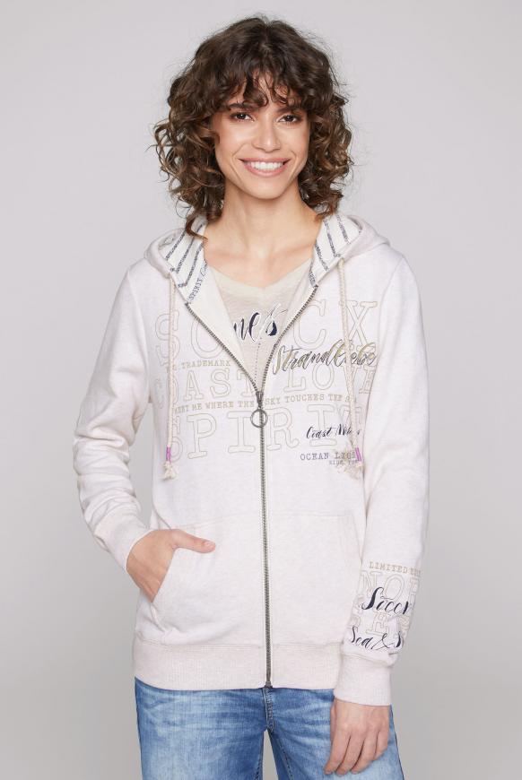 Sweatjacke mit Kapuze und Logo Prints