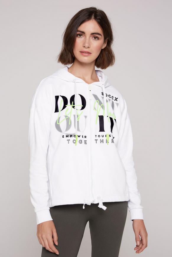 Sweatjacke mit Kapuze und Meshfutter