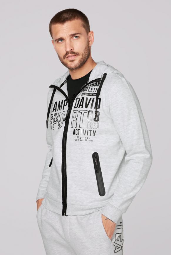 Sweatjacke mit Kapuze und Metallic Artworks