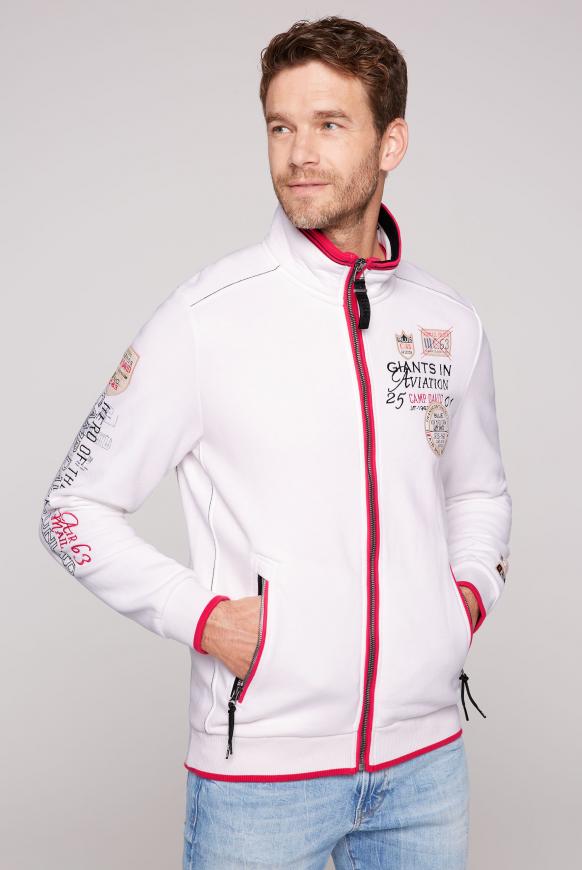 Sweatjacke mit Kontrast-Details