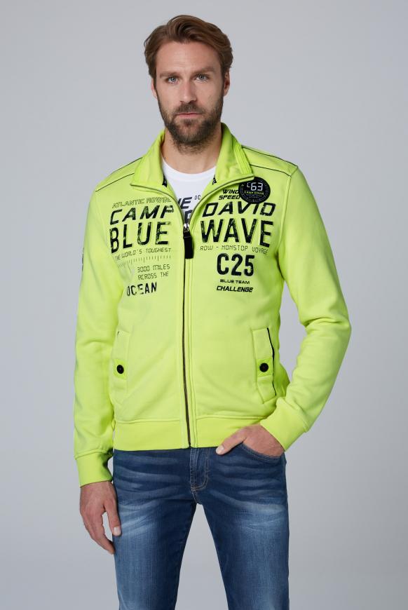 Sweatjacke mit Prägung und Print