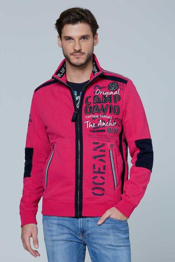 Sweatjacke mit Tapes und Label-Applikationen