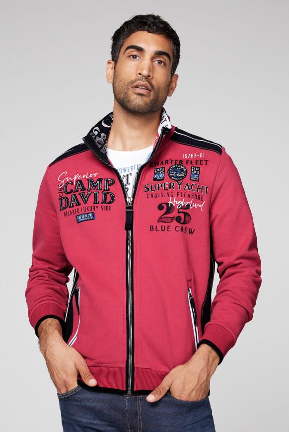 Sweatjacke mit Tapes und Label-Applikationen