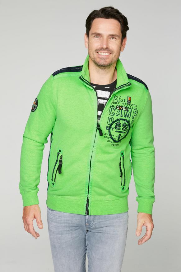 Sweatjacke mit Tapes und Rücken-Artwork