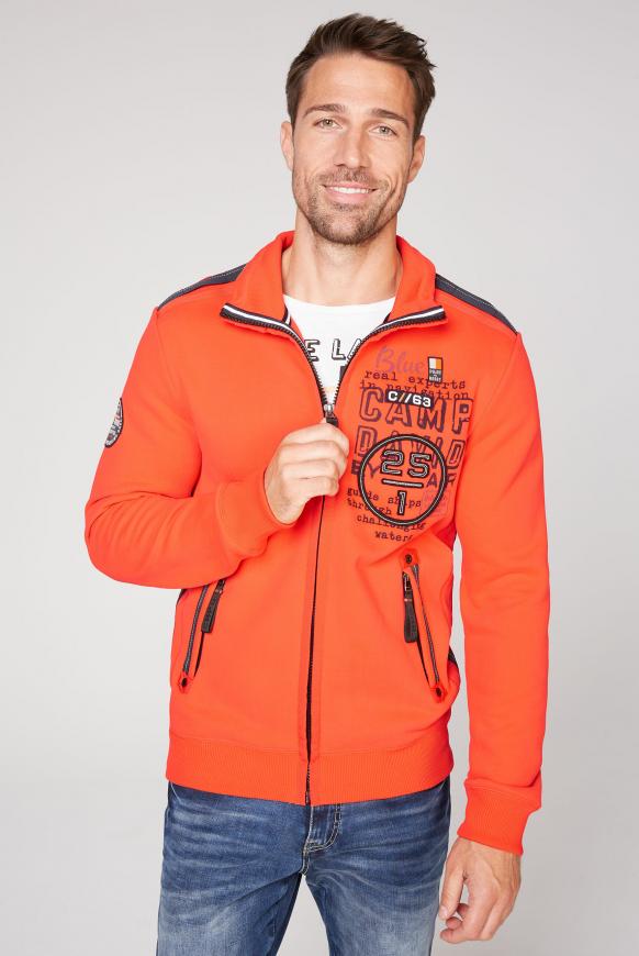 Sweatjacke mit Tapes und Rücken-Artwork