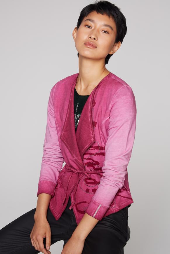 Sweatjacke Oil Dyed mit Artwork