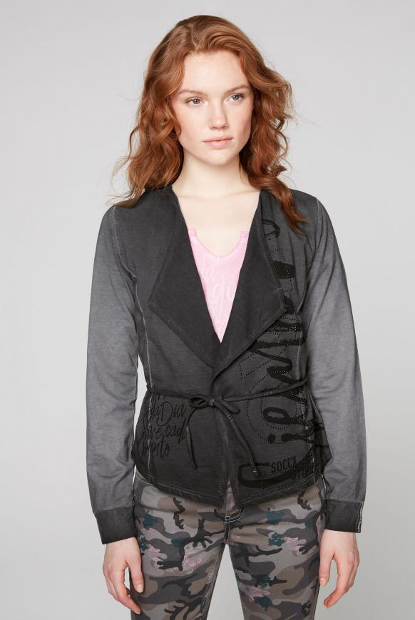 Sweatjacke Oil Dyed mit Artwork