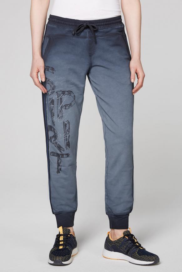 Sweatpants mit Seitentapes und Print