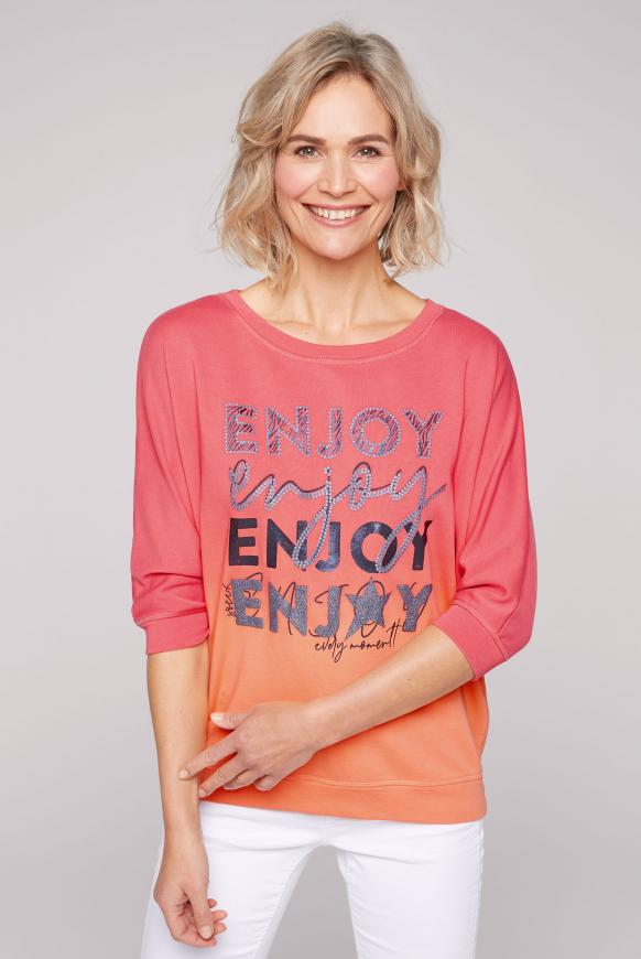 Sweatshirt Dip Dye mit kurzen Ärmeln