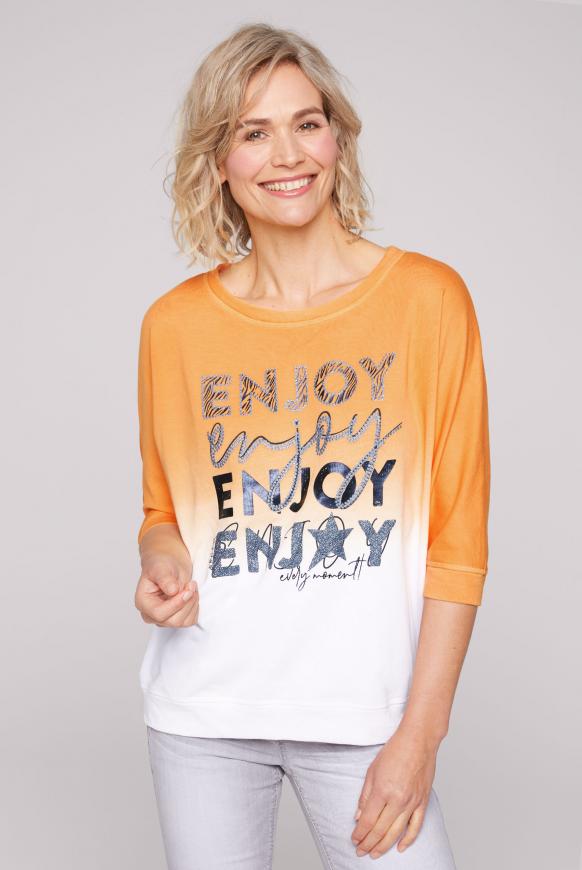 Sweatshirt Dip Dye mit kurzen Ärmeln