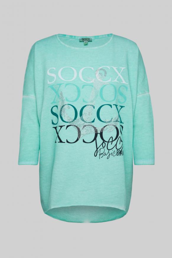 Sweatshirt mit 3/4-Arm und Artwork
