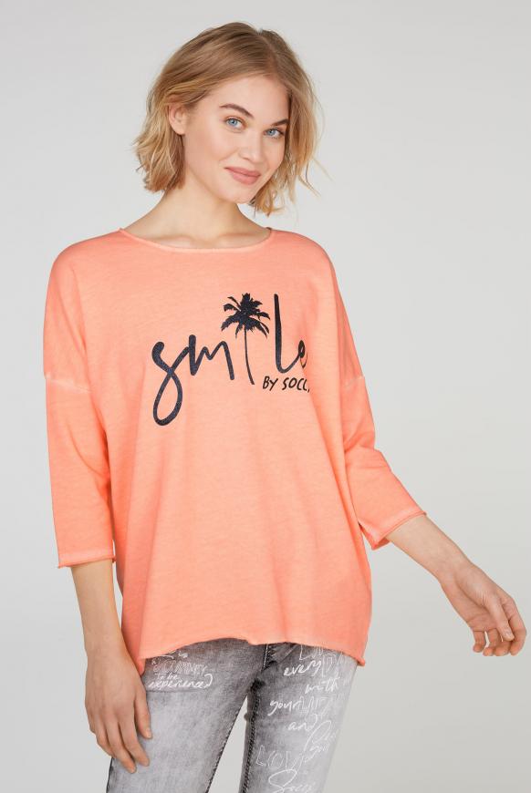 Sweatshirt mit 3/4-Arm und Artwork