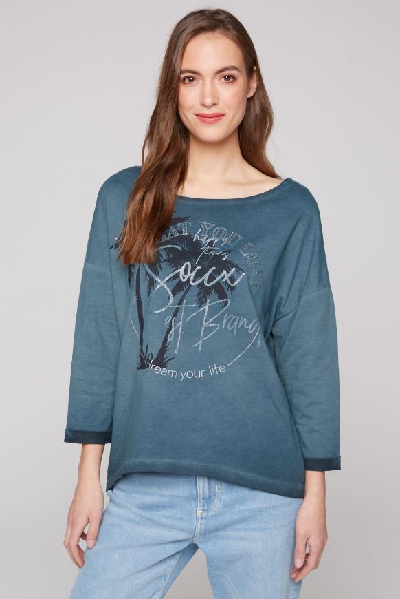 Sweatshirt mit 3/4-Arm und Artwork