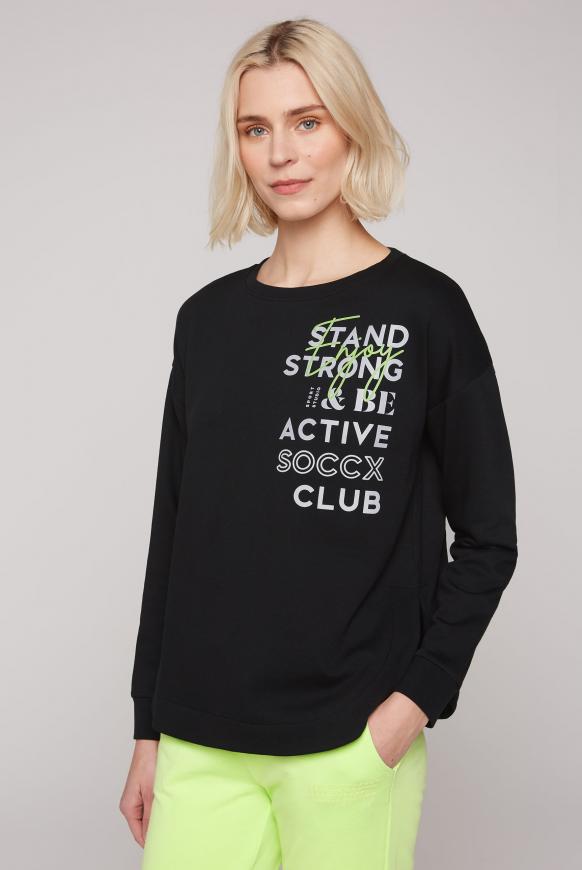 Sweatshirt mit abgerundetem Saum